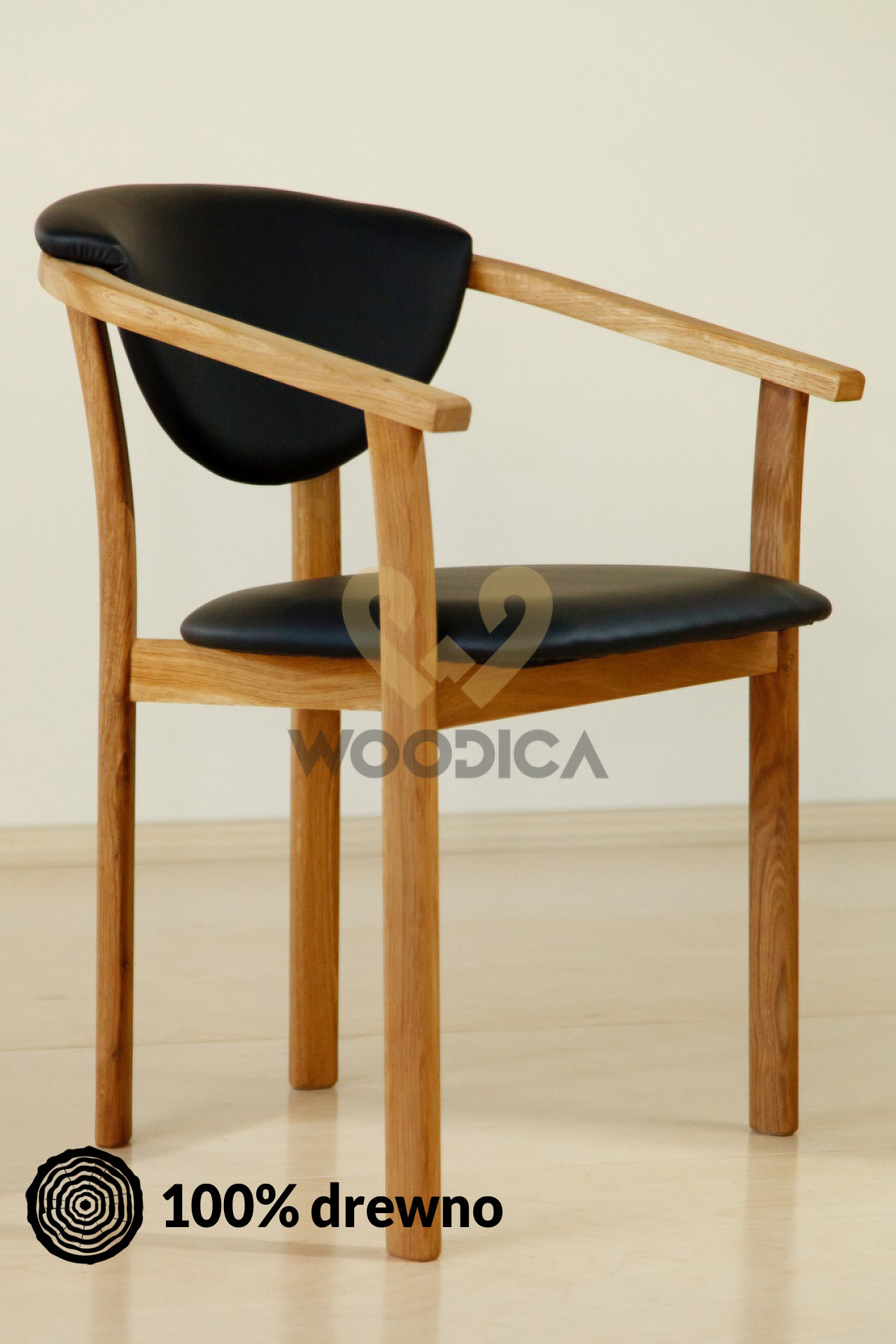 Woodica Fotel dębowy c Dąb/Krz/Fotc
