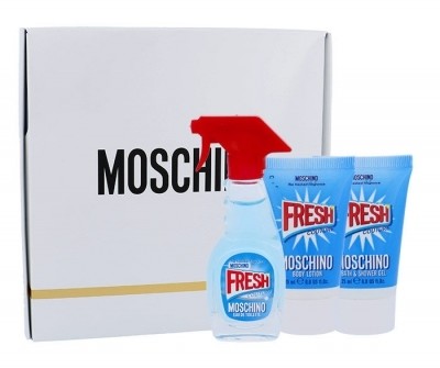 Moschino Fresh Couture zestaw Edt 5ml + 25ml Żel pod prysznic + 25ml Balsam dla kobiet