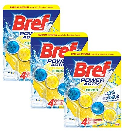 Bref bref power Activ środek do czyszczenia WC, cytrynowy zapach, 50 G, 3 sztuki 1961314