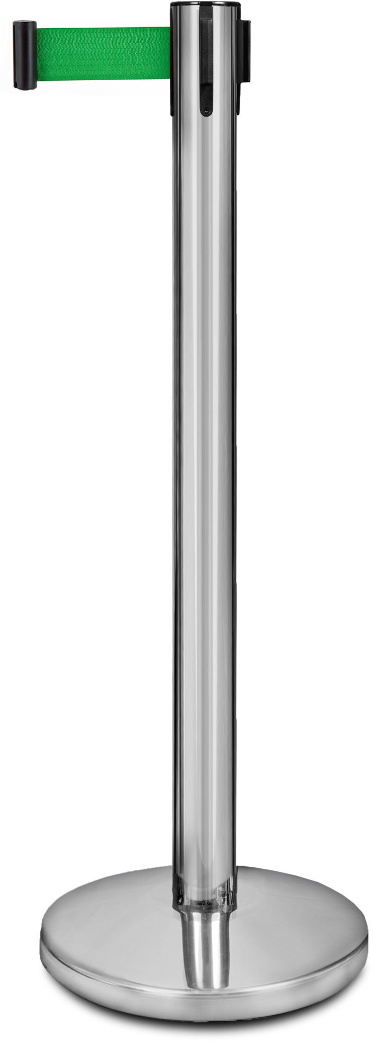 Słupek odgradzający z taśmą zieloną 2,2m