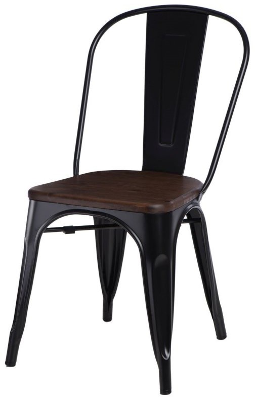 D2.Design design Krzesło Paris Wood czarne sosna orzech 72744