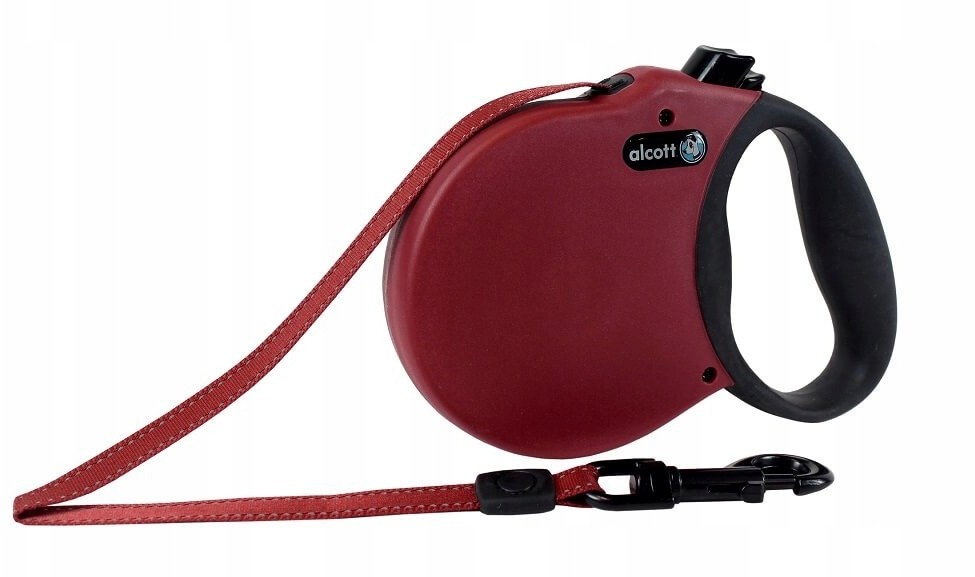 Alcott Smycz wędrowna Automatyczna 5m Bordo L