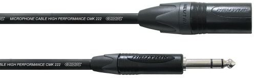 Cordial symetryczne kable łączące Jack Pro Line CPM 2,5 MV, 2,5 m XLR Male/Jack Stereo