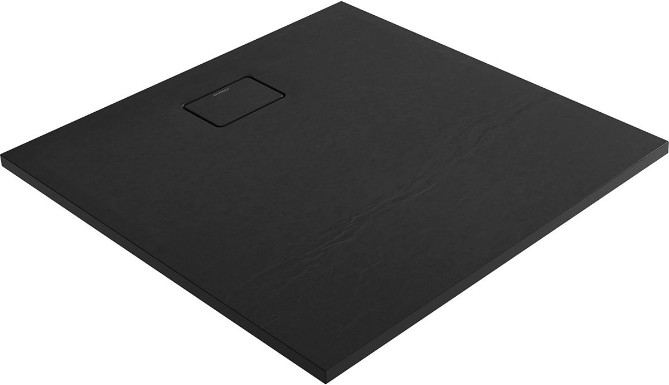 Oltens Bergytan brodzik kwadratowy 100x100 cm RockSurface czarny 17102300