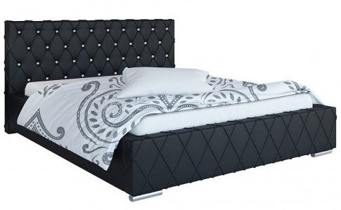 Elior Pikowane łóżko z zagłówkiem 160x200 Loban 2X