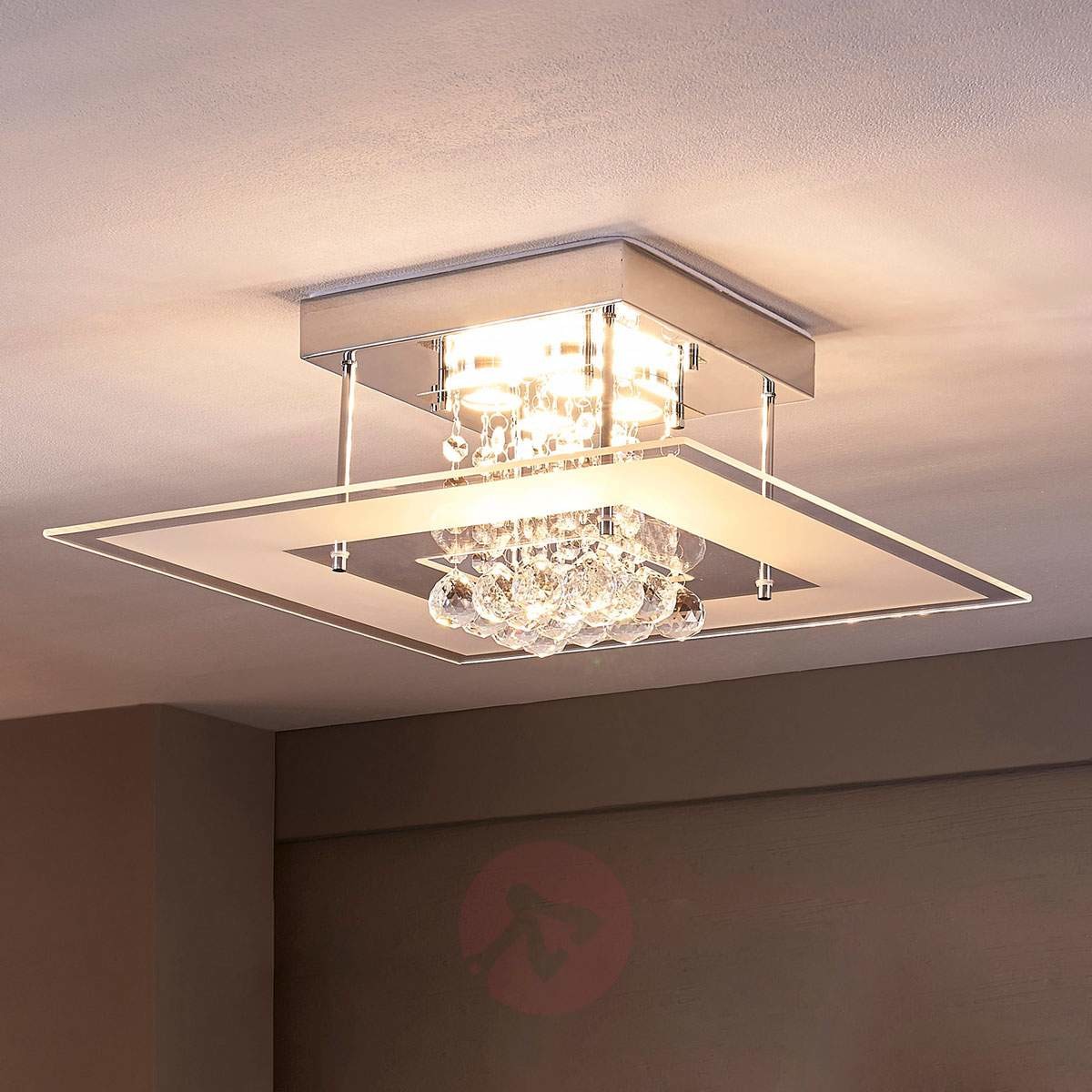 Lampenwelt Atrakcyjna łazienkowa lampa sufitowa LED LISANDRA