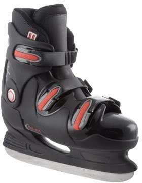 Nijdam Dla mężczyzn łyżwy do hokeja na lodzie Hard Boot, czarny 0089-ZZR-35