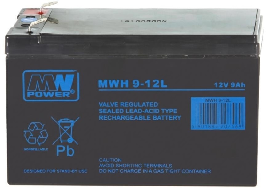 Akumulator żelowy 12V/9Ah MWH T2