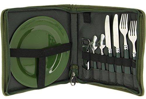 NGT Uni Day zestaw Cutlery Plus zestaw płyta, zielony, M FLA-CUTLERY-600