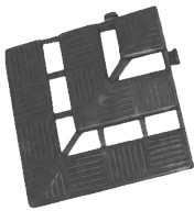 Coba Narożnik Do Mat Work Deck Czarny 112Mm X 112Mm WD010003