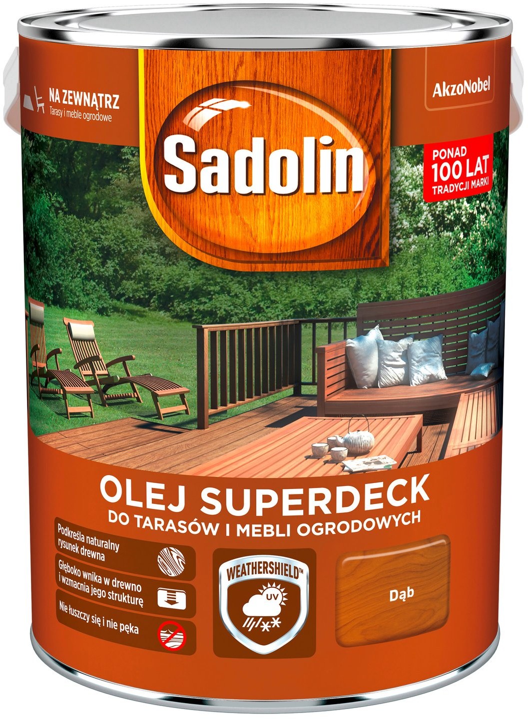 Sadolin Olej Superdeck do tarasów i mebli ogrodowych dąb 5L