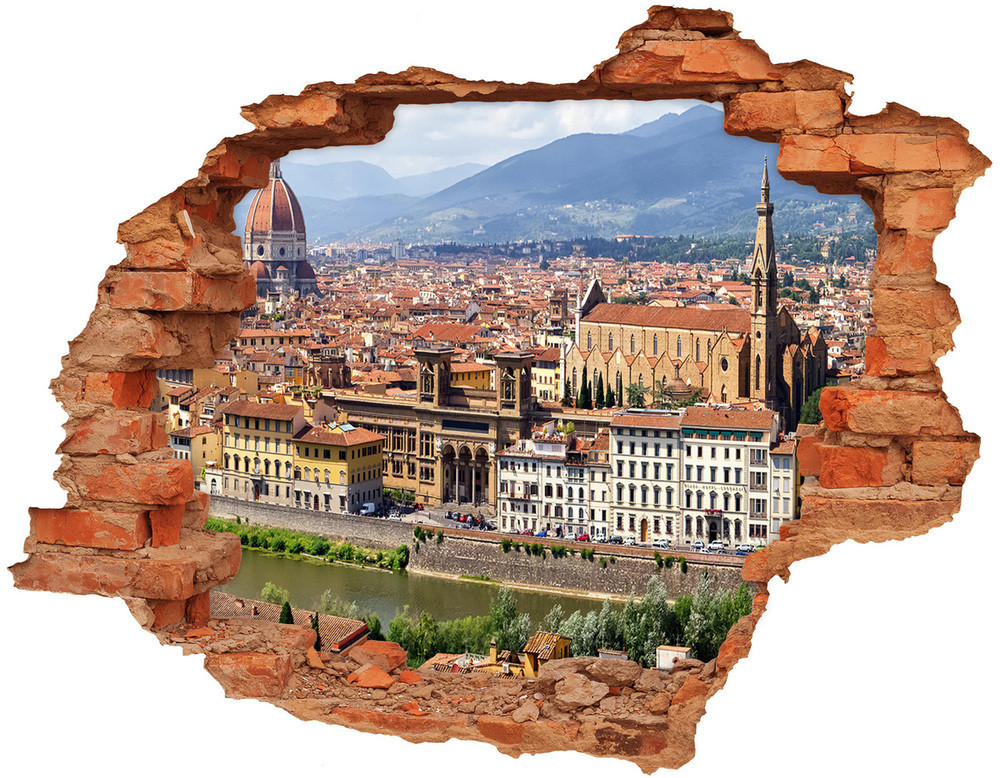 Wallmuralia.pl Fototapeta dziura na ścianę 3d Florencja Włochy