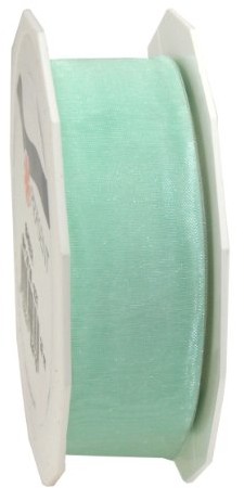 Pattberg Prezent 25 MM 25 m Sheer  taśma organza, miętowa zieleń 6012525-036