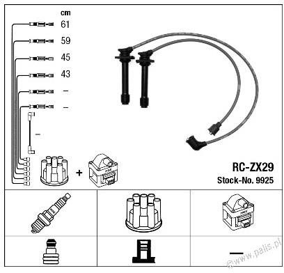 NGK Przewody zapłonowe 9925 RC-ZX29