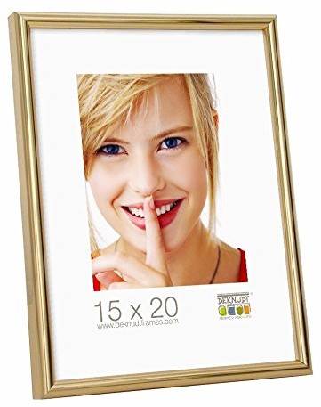 Deknudt 847035 ścienna ramka, tworzywo sztuczne, 13 x 18 cm, złota S011A4-13.0X18.0