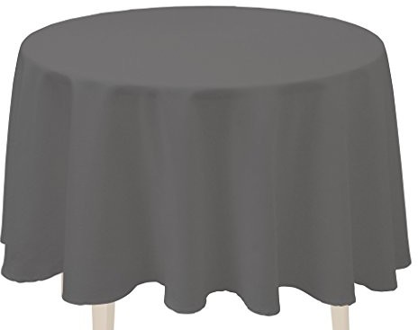 Soleil d'ocre Soleil D 'ocre 815233 Alicja obrus odporna na brud okrągły poliester antracyt 180 cm 815233