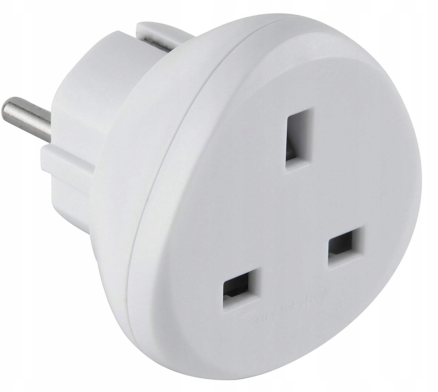 Electraline 70058 Uk adapter podróżny biały