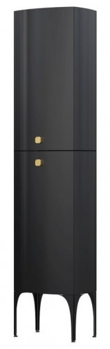 Oristo Szafka wisząca wysoka boczna LOUIS 47 cm CZARNY POŁYSK OR50-SB2D-47-7 OR50-SB2D-47-7