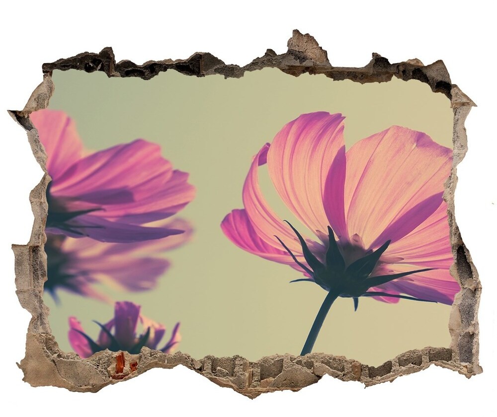 Wallmuralia.pl Samoprzylepna naklejka na ścianę Różowe kwiaty