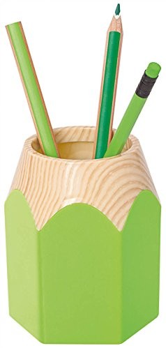 Wedo 245255011 pojemnik na długopisy Pencil w bardziej stabilny kształt, tworzywo sztuczne około 8, 5 X 7, 5 X 10, 5 cm, zielone jabłuszko Pastel 245255011