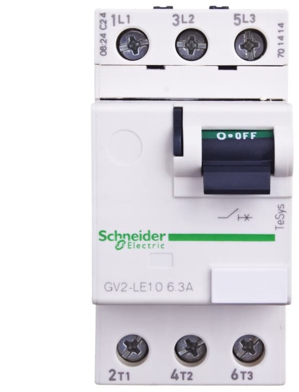 Schneider Electric Wyłącznik silnikowy 3P 2,2kW 6,3A GV2LE10