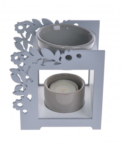 wnetrzarskie.pl Oryginalny pojemnik na olejek i wosk szary 9315