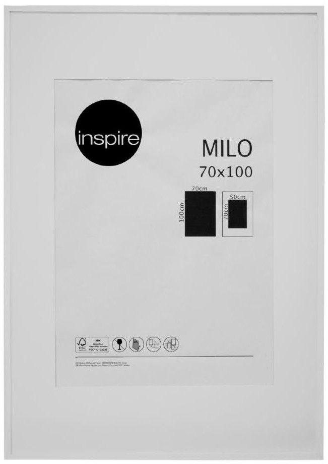 INSPIRE Ramka zdjęcia MILO 70 x 100 cm biała MDF INSPIRE