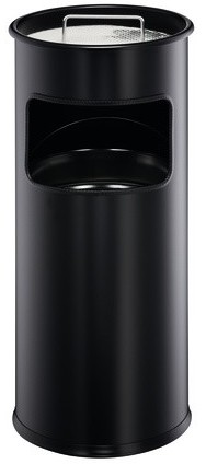 Durable Kosz na śmieci metalowy z popielnicą 17l - czarny 333001