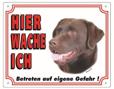 Nobby 93209 znak ostrzegawczy Labrador ciemny