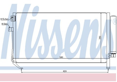 NISSENS Chłodnica klimatyzacji - skraplacz 94848