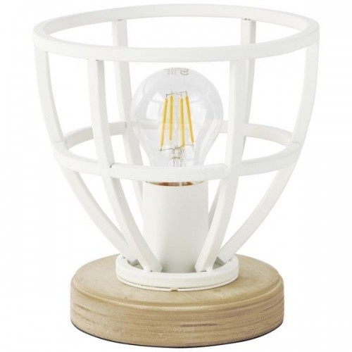 Brilliant MATRIX śr. 18cm Biały mat | Brąz E27 Lampka stołowa 92610/75 92610/75
