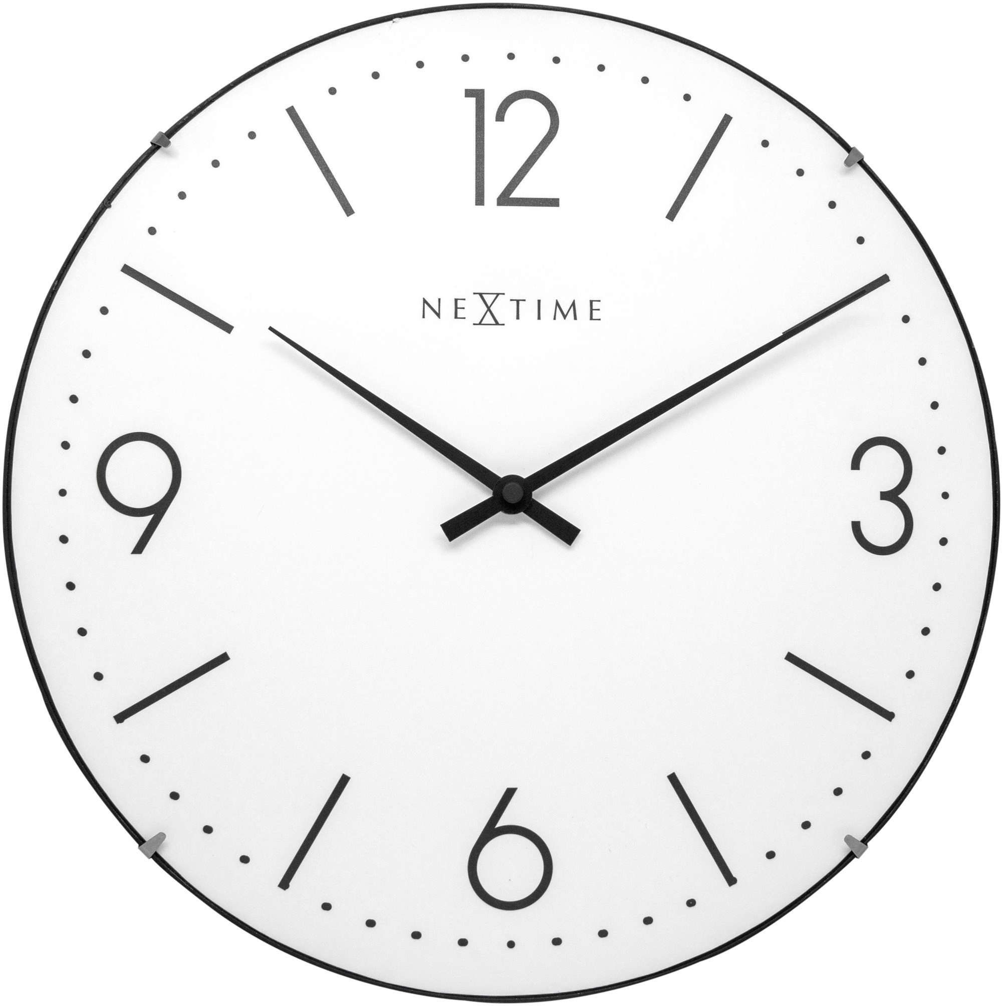 Nextime Zegar ścienny Basic Dome biały 3157WI
