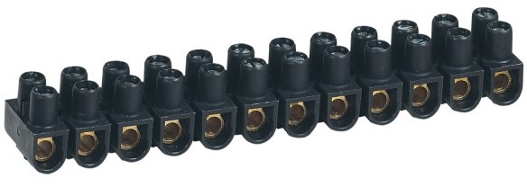 Listwa zaciskowa Legrand 12P 16 mm2 czarna