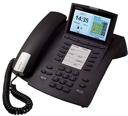 Agfeo AGFEO ST45 system telefoniczny dla profesjonalistów (wyświetlacz o przekątnej 10,9 cm (4,3 cala), viplight biura, funkcja timera) Czarny 4021972012811