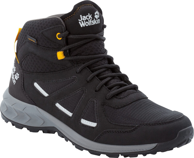 Jack Wolfskin Woodland 2 Texapore Mid Shoes Men, czarny UK 8 | EU 42 2022 Trapery turystyczne 4051261-6055-080