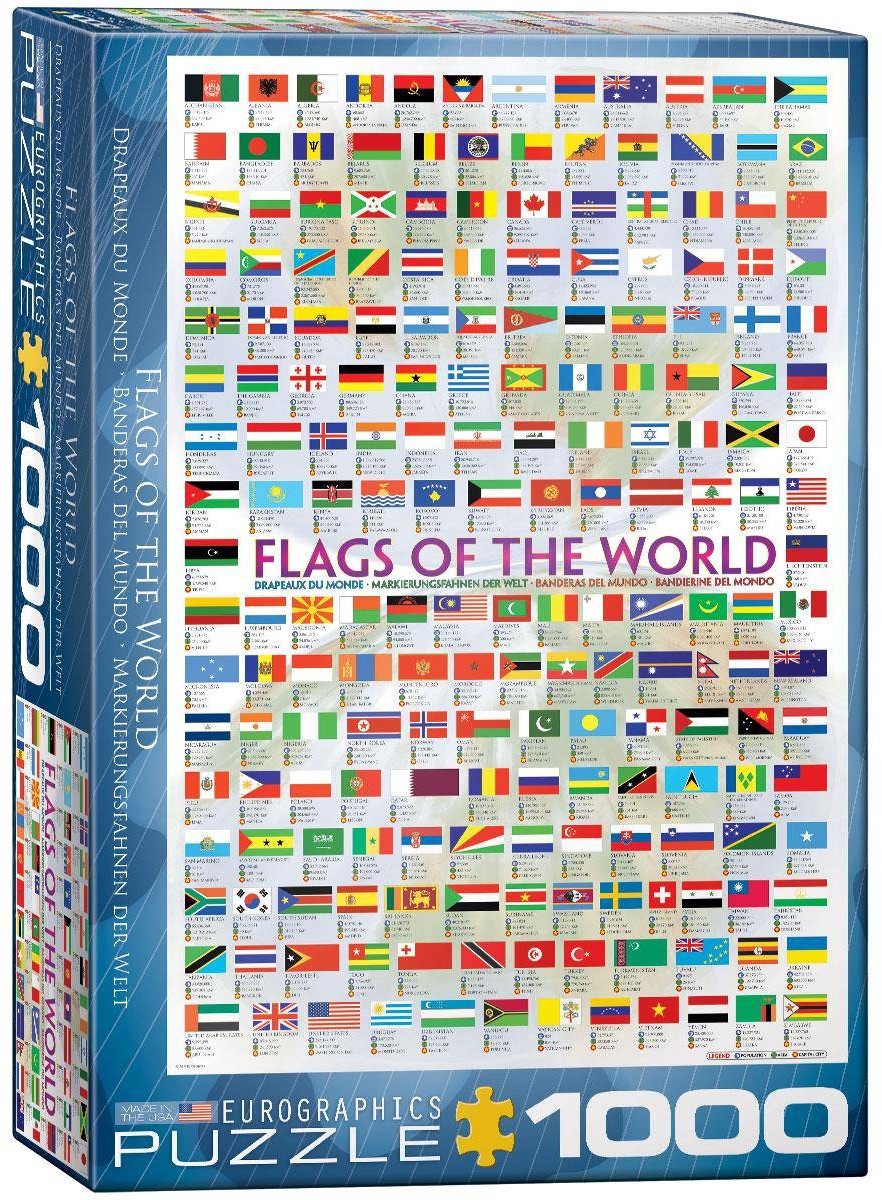 Eurographics Puzzle 1000 Flags of the World 6000-0128 -
