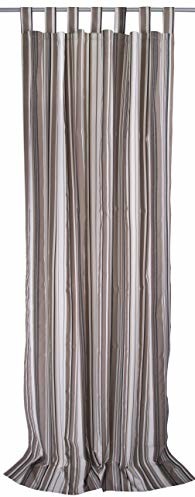 TOM TAILOR T-Parrot zasłona ze szlufkami, tkanina dekoracyjna, brązowa, 135 x 255 cm