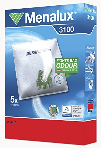 Menalux 3100 sztuk 5 worków na kurz, 1 filtr silnika i 1 mikrofiltr 9001961508