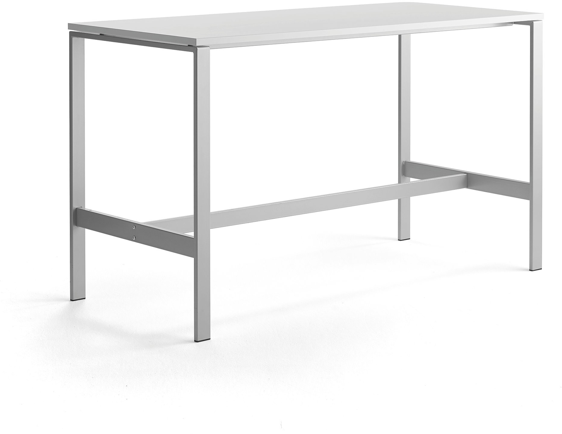 AJ Produkty Stół VARIOUS, 1800x800 mm, wysokość 1050 mm, srebrny, biały