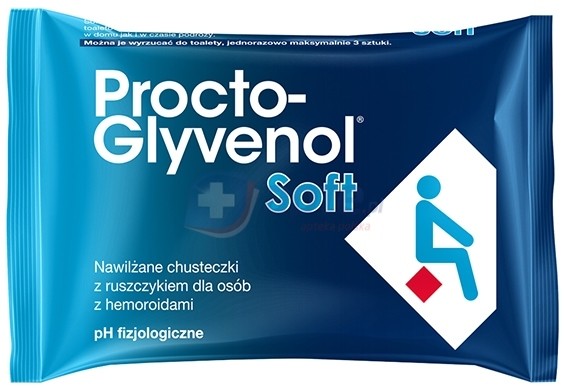 Recordati Procto-Glyvenol Soft nawilżane chusteczki x30 sztuk