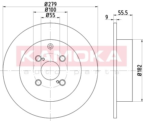 KAMOKA Tarcza hamulcowa 103149 103149