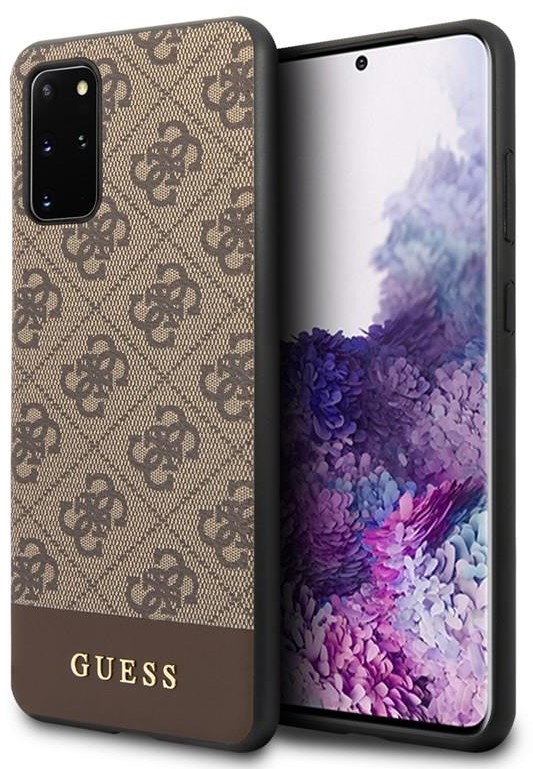 Guess 4G Bottom Stripe Collection Etui do Samsung Galaxy S20+ PLUS brązowy GUHCS67G4GLBR