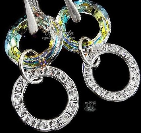 Swarovski Special Kolczyki Aurora Srebro