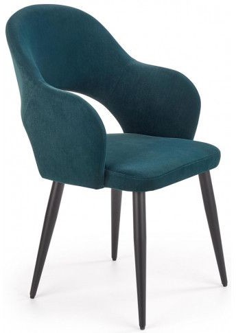Elior Producent: Tapicerowane krzesło Ofelio - ciemnozielone