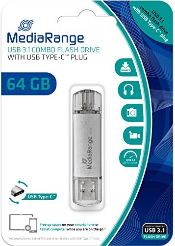 Media-Tech Pamięć USB 64 GB Range Combo USB 3.1 z USB Type-C (MR937)