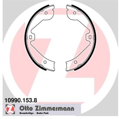 ZIMMERMANN Zesatw szczęk hamulcowych, hamulec postojowy 10990.153.8
