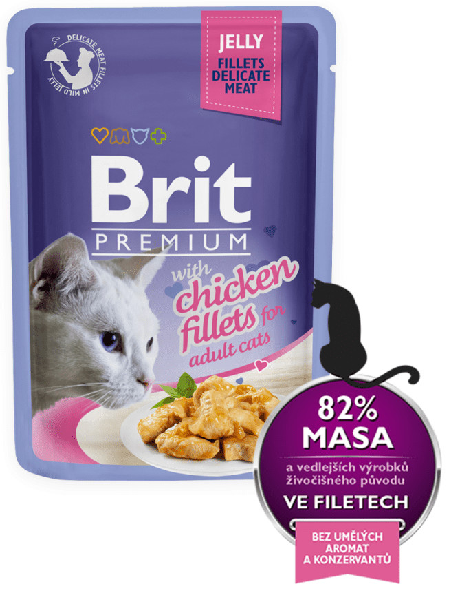 Brit Premium Cat Delicate Filety w galaretce z kurczakiem 24 x 85 g