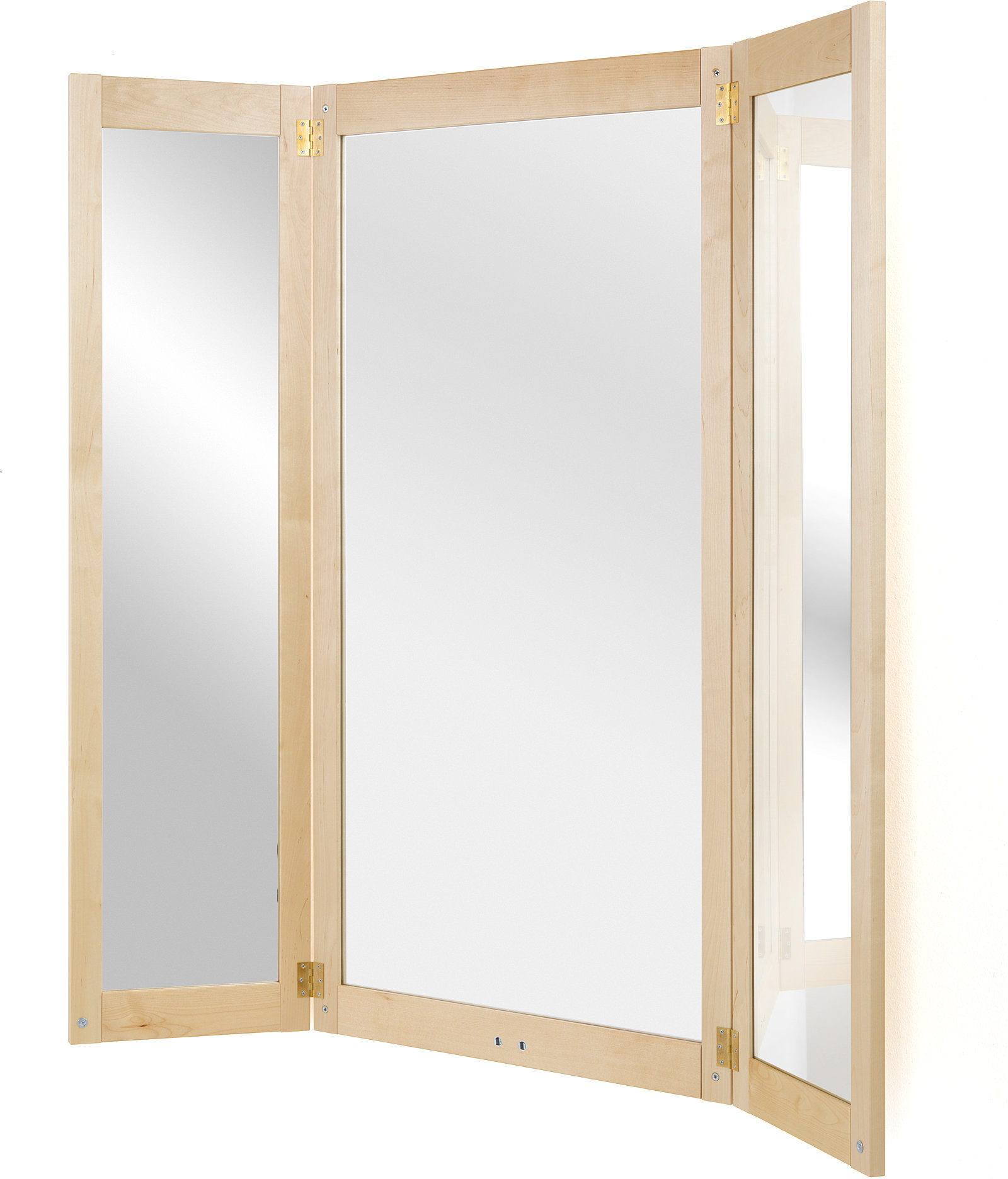 AJ Produkty Lustro, 3 skrzydła, rama brzozowa, 670x1320 mm