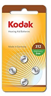 Kodak 4 Pack  baterii do aparatu słuchowego rozmiar 312 (PR41, k312za) 1,45 V EXP 03/2017 STR161