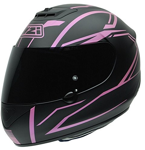 NZI nzi Spyder V Graphics Outline Lady motocykla kask, czarno-różowy, czarny/różowy 010266G733